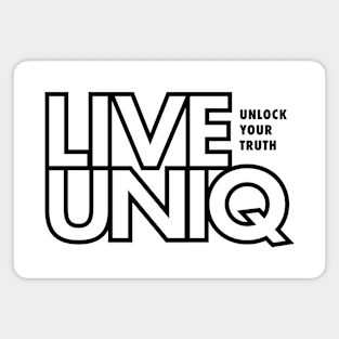 LIVEUNIQ logo black outline Magnet